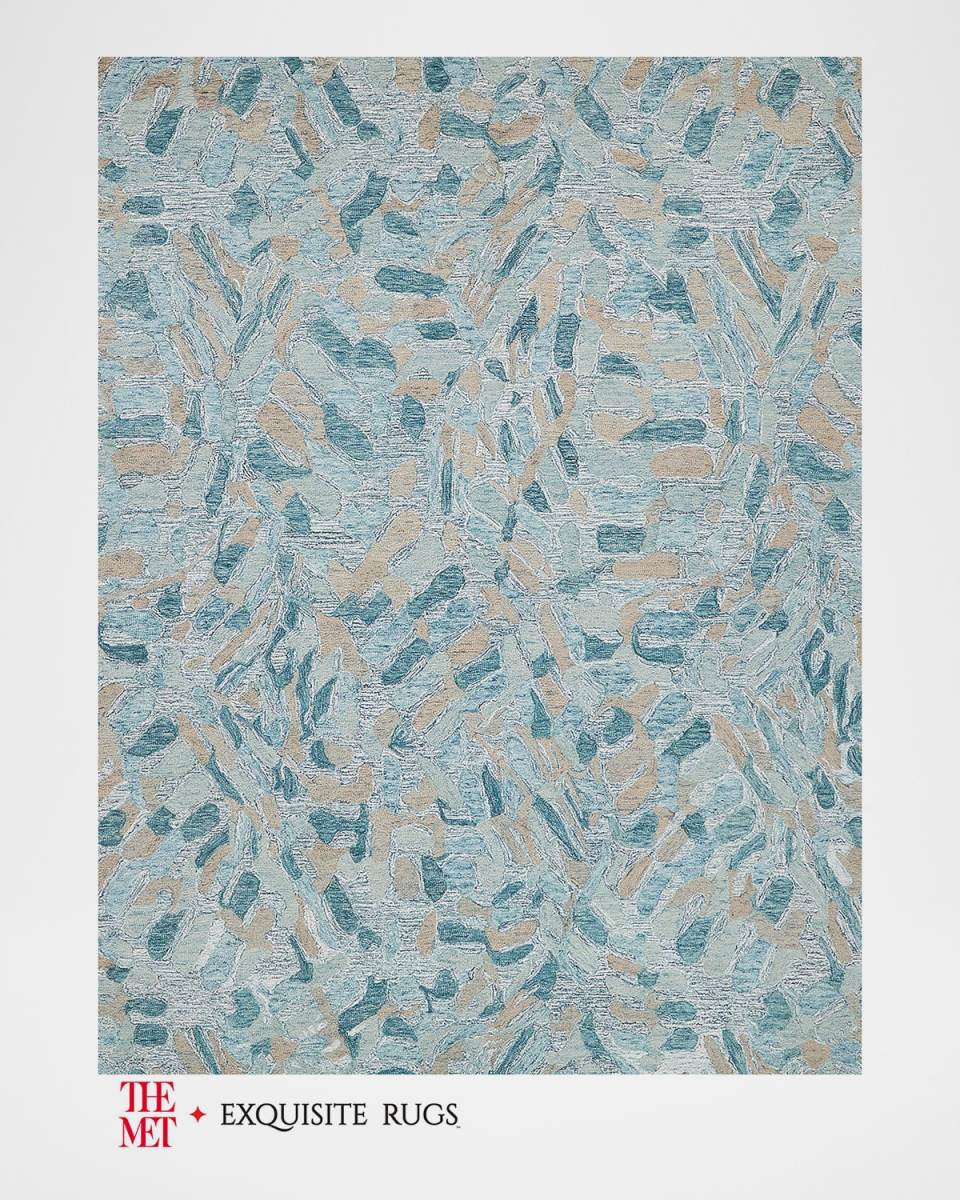 Botanica Hand-Tufted Turquoise Rug, 9' x 12'